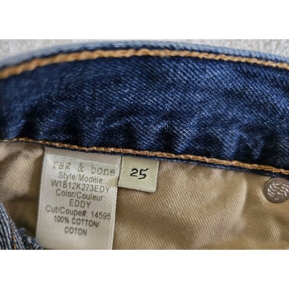 Rag & Bone Womens Denim Mini Skirt Size 25‎ Raw Edge - Picture 5 of 6